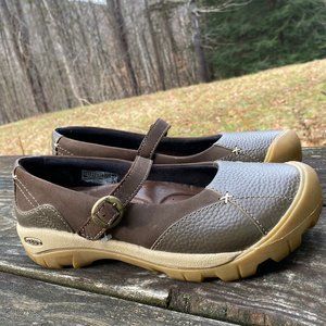 NEW Keen Presidio  Brown Leather Maryjane Shoes - Size 8 1/2